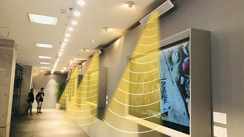 壁掛安裝展覽館定向音箱