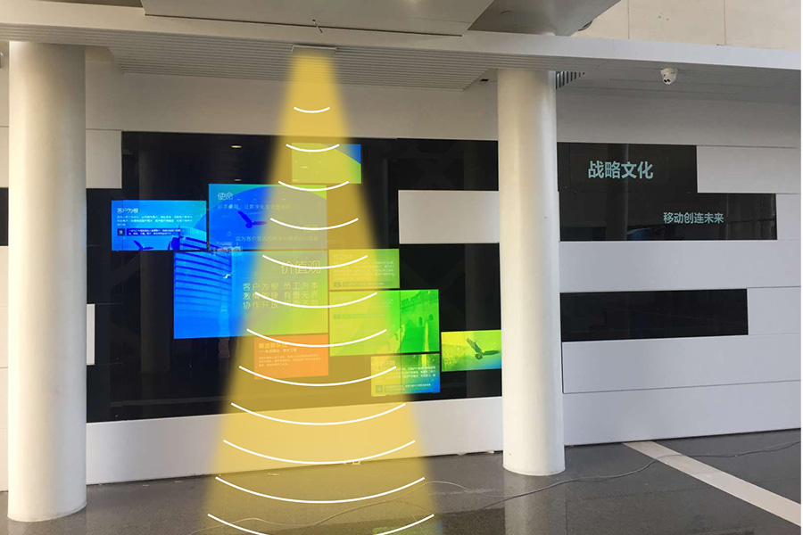 企業(yè)展廳應用定向音箱