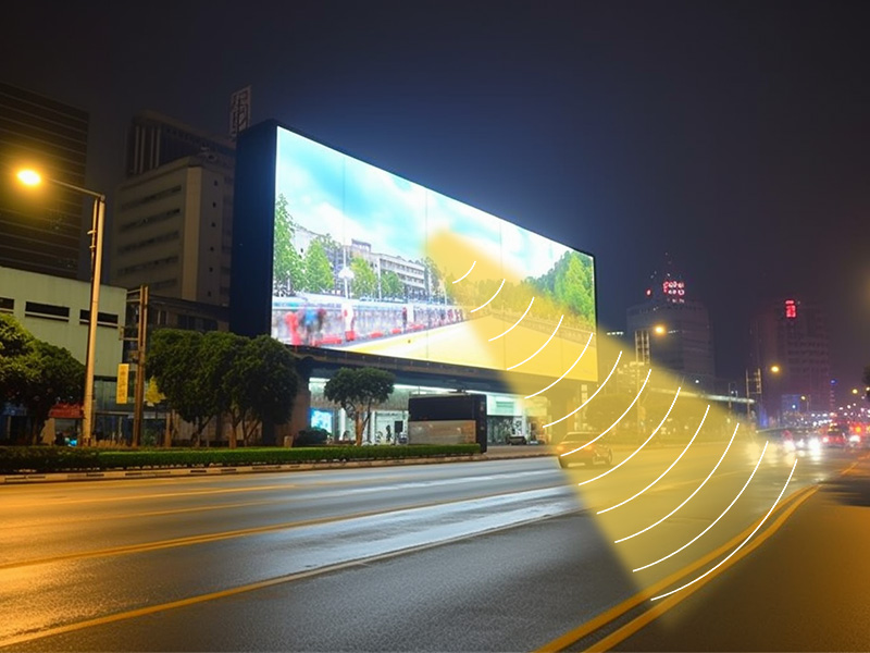 戶外廣告結合定向發聲設備