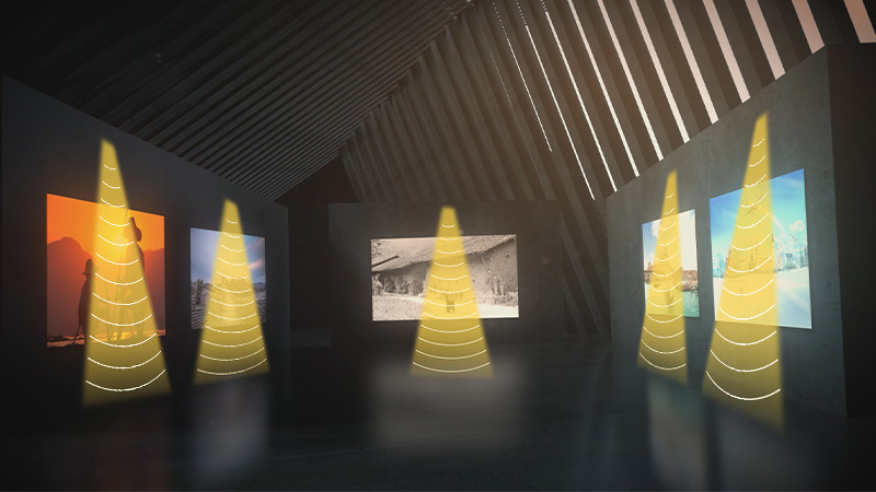 檔案館定向音響，定向發(fā)聲示意圖