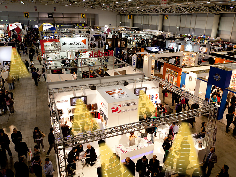 展會(huì)定向音響,聲場(chǎng)分區(qū)示意圖