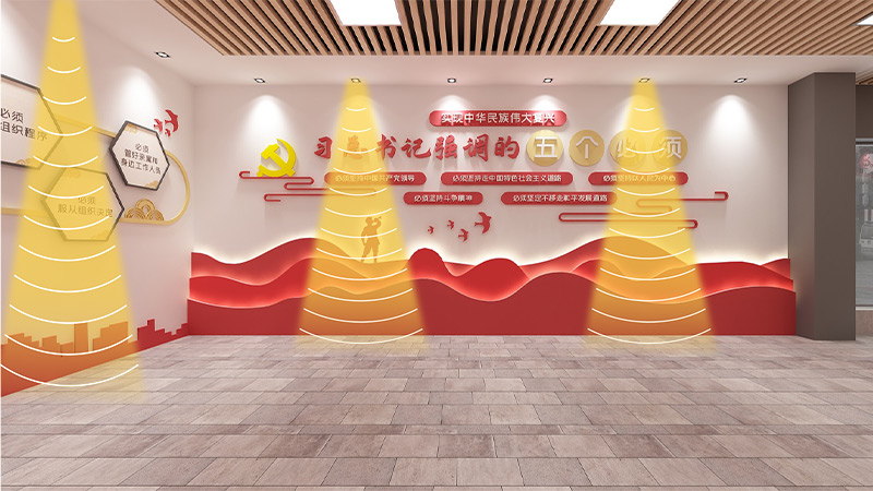 黨建活動(dòng)室定向揚(yáng)聲器，聲音分區(qū)示意圖