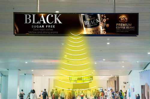 傳媒廣告聲音定向傳播,不干擾周圍聲環境