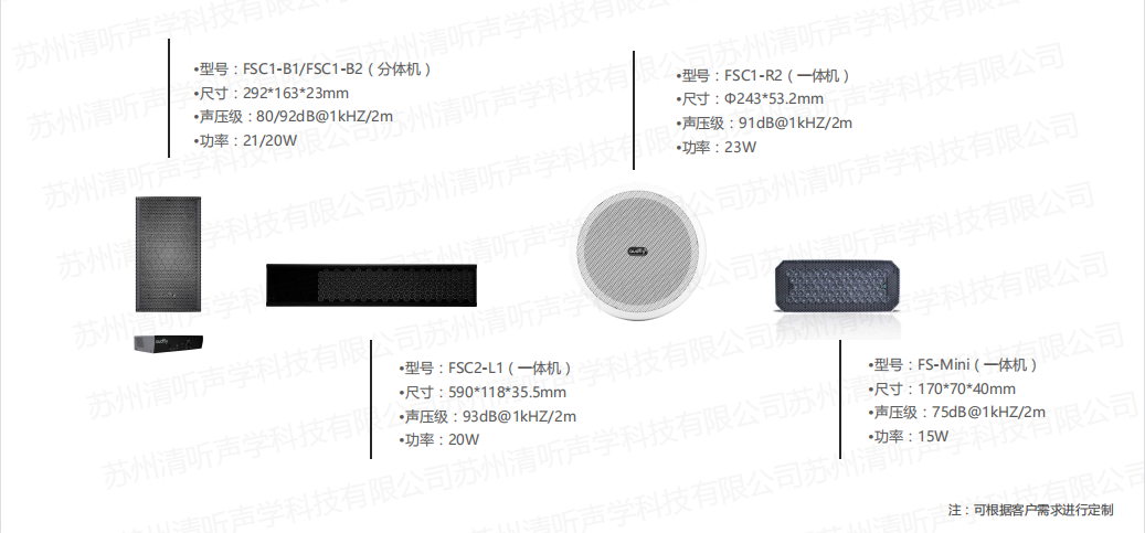清聽聲學定向喇叭型號及參數